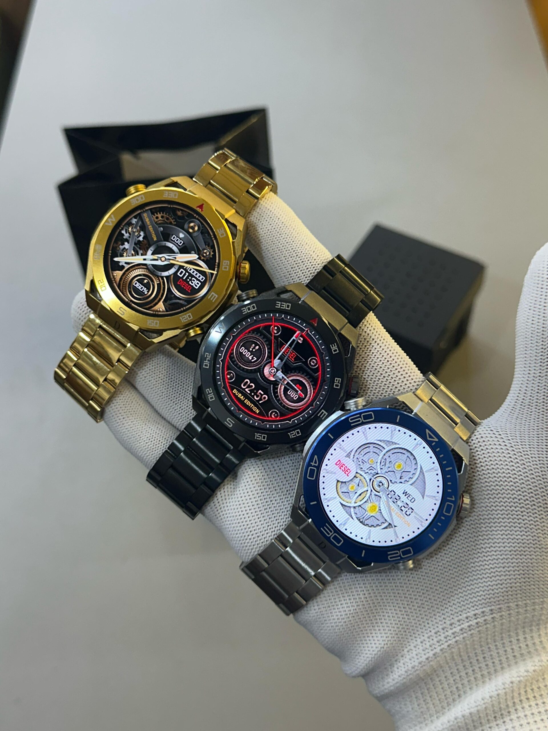 Diesel Style Round Smartwatch with Dual Strap & Fitness Tracking - Image 18