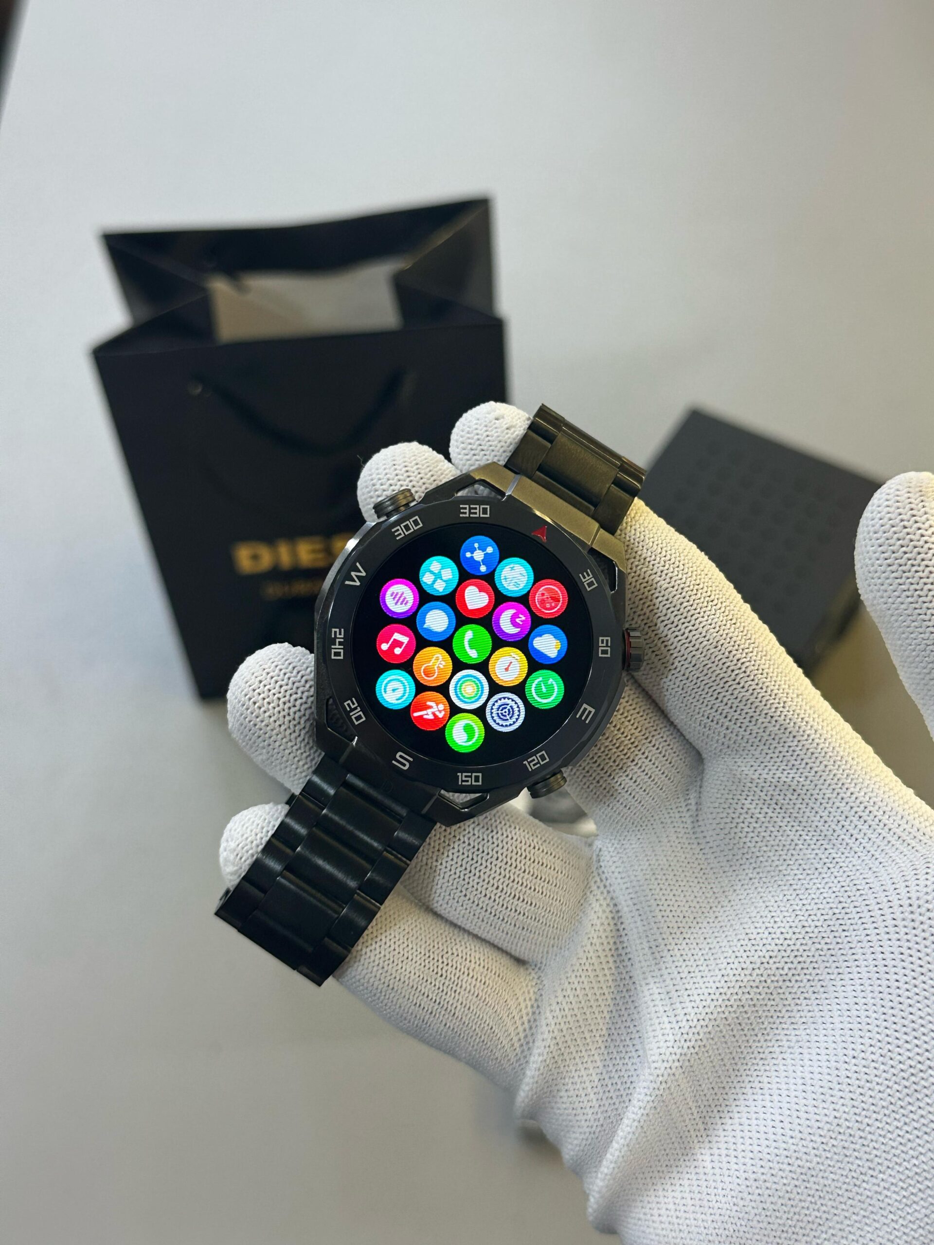 Diesel Style Round Smartwatch with Dual Strap & Fitness Tracking - Image 14