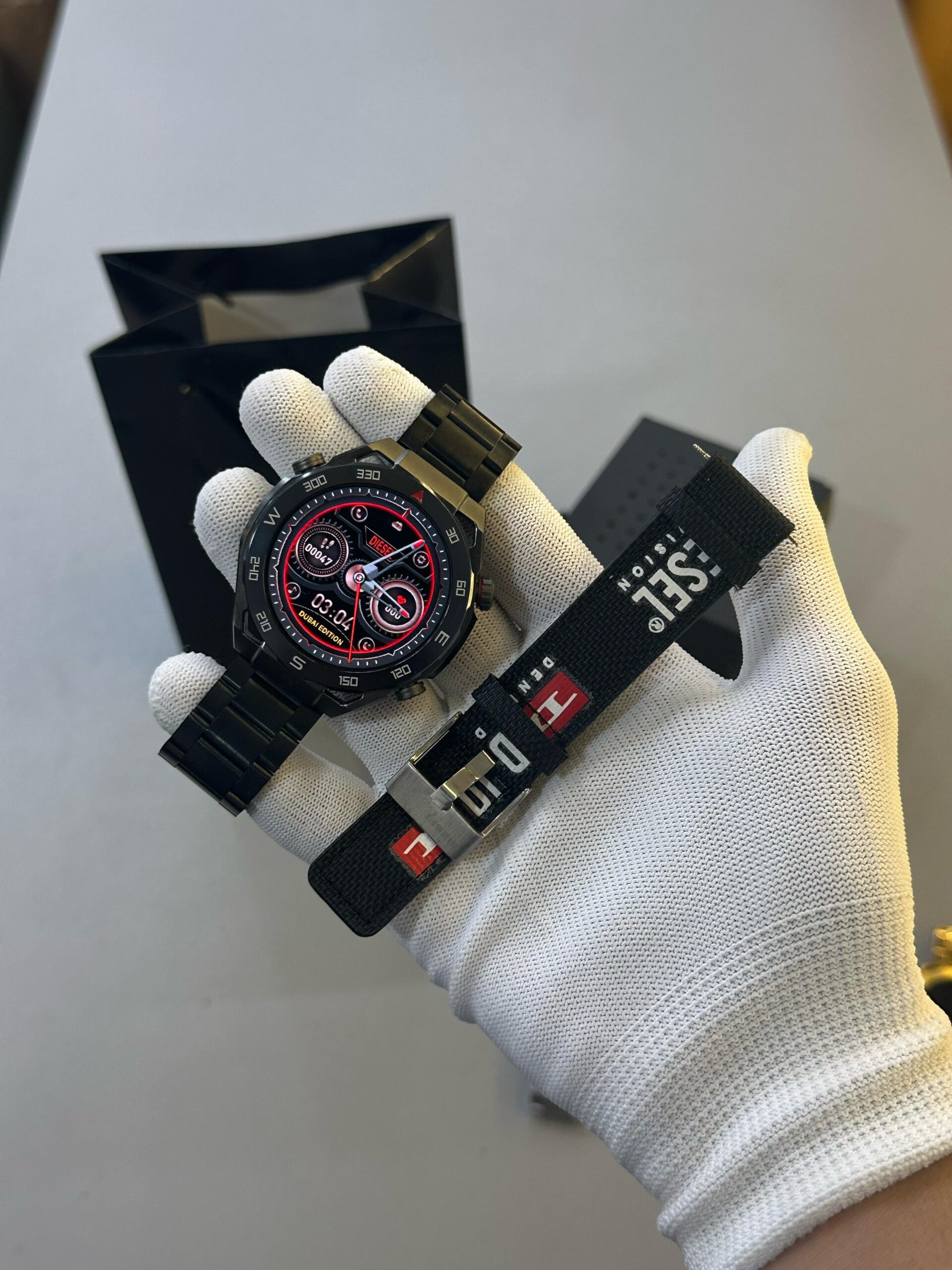 Diesel Style Round Smartwatch with Dual Strap & Fitness Tracking - Image 17