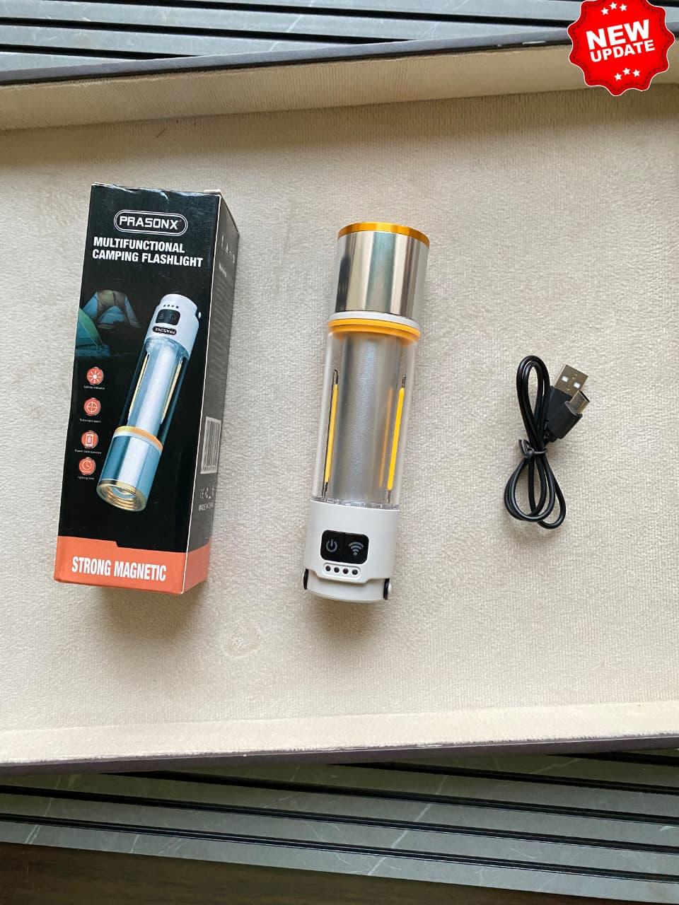 Multi-Function Rechargeable Flash Light with SOS Mode & Power Bank