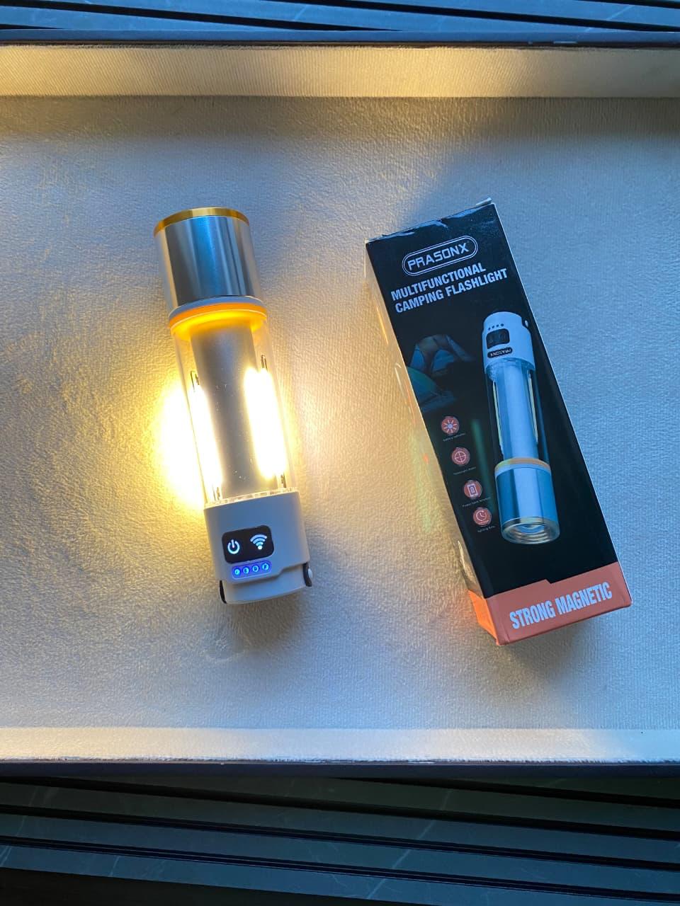 Multi-Function Rechargeable Flash Light with SOS Mode & Power Bank - Image 2