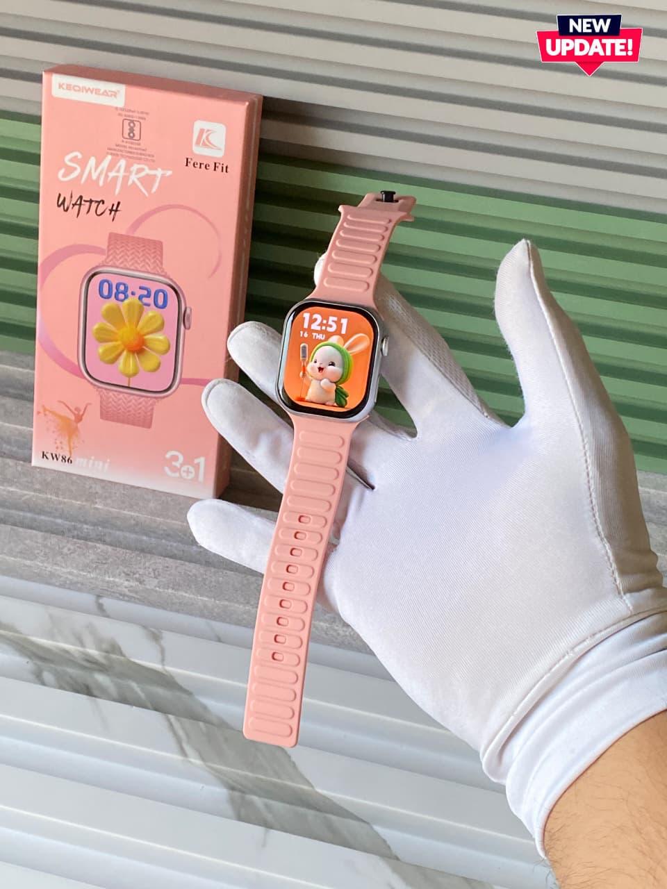 KW86 Max 3-in-1 Smartwatch Combo with AMOLED Display & Multiple Straps - Image 6
