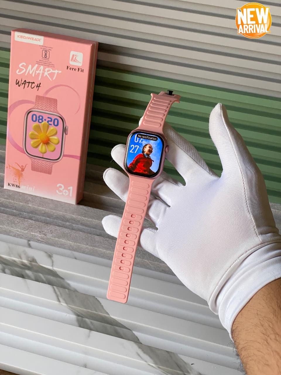 KW86 Max 3-in-1 Smartwatch Combo with AMOLED Display & Multiple Straps - Image 5