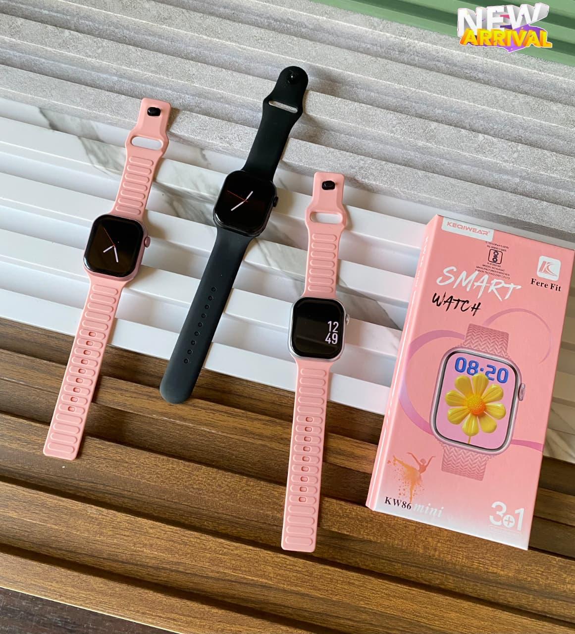 KW86 Max 3-in-1 Smartwatch Combo with AMOLED Display & Multiple Straps - Image 8