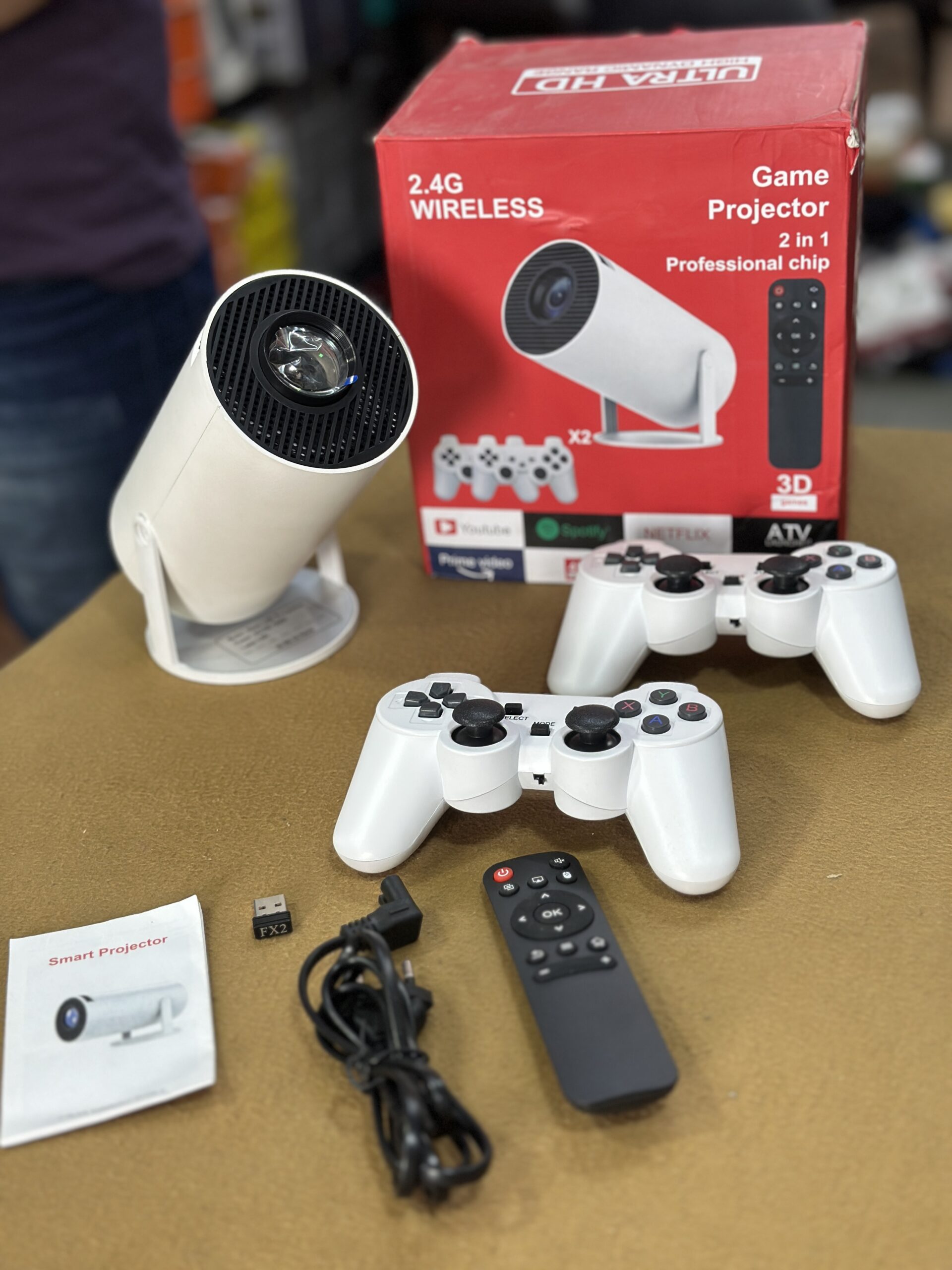 HY300 4K Gaming Projector Console with 20,000 Built-in Games