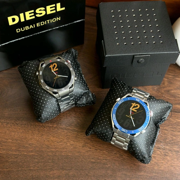 Diesel Style Round Smartwatch with Dual Strap & Fitness Tracking - Image 10