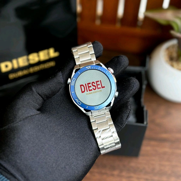 Diesel Style Round Smartwatch with Dual Strap & Fitness Tracking - Image 8