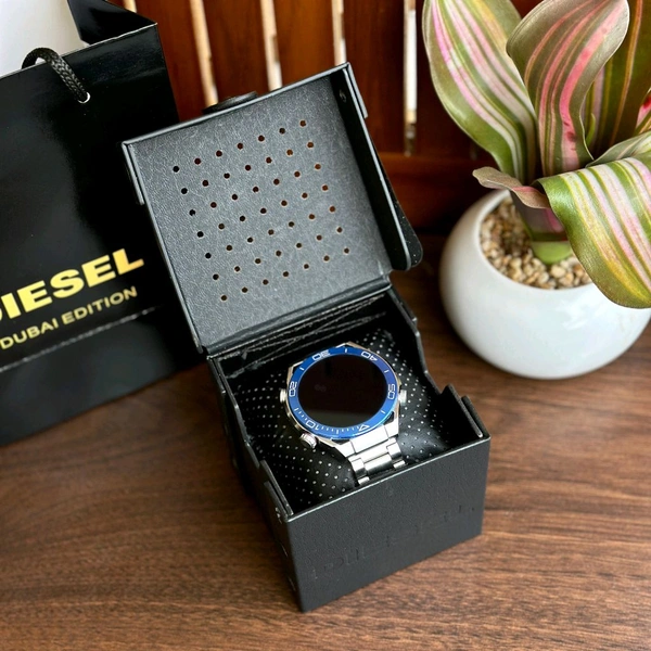 Diesel Style Round Smartwatch with Dual Strap & Fitness Tracking - Image 7