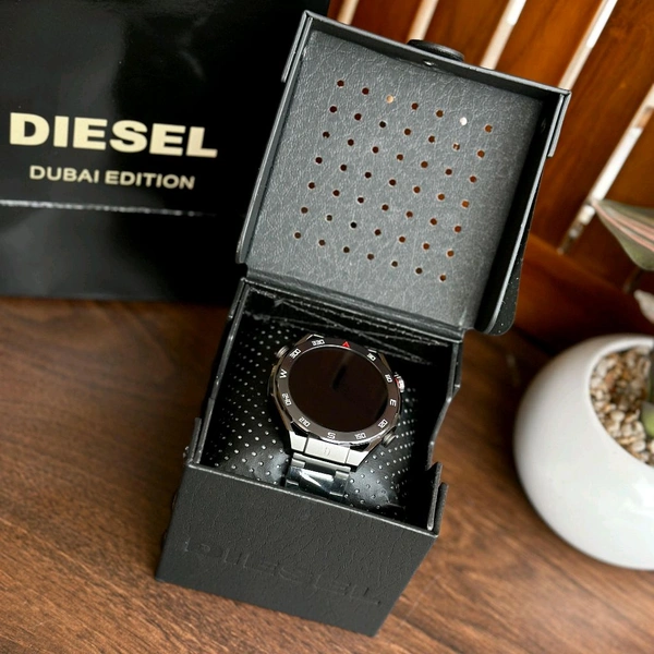 Diesel Style Round Smartwatch with Dual Strap & Fitness Tracking - Image 5