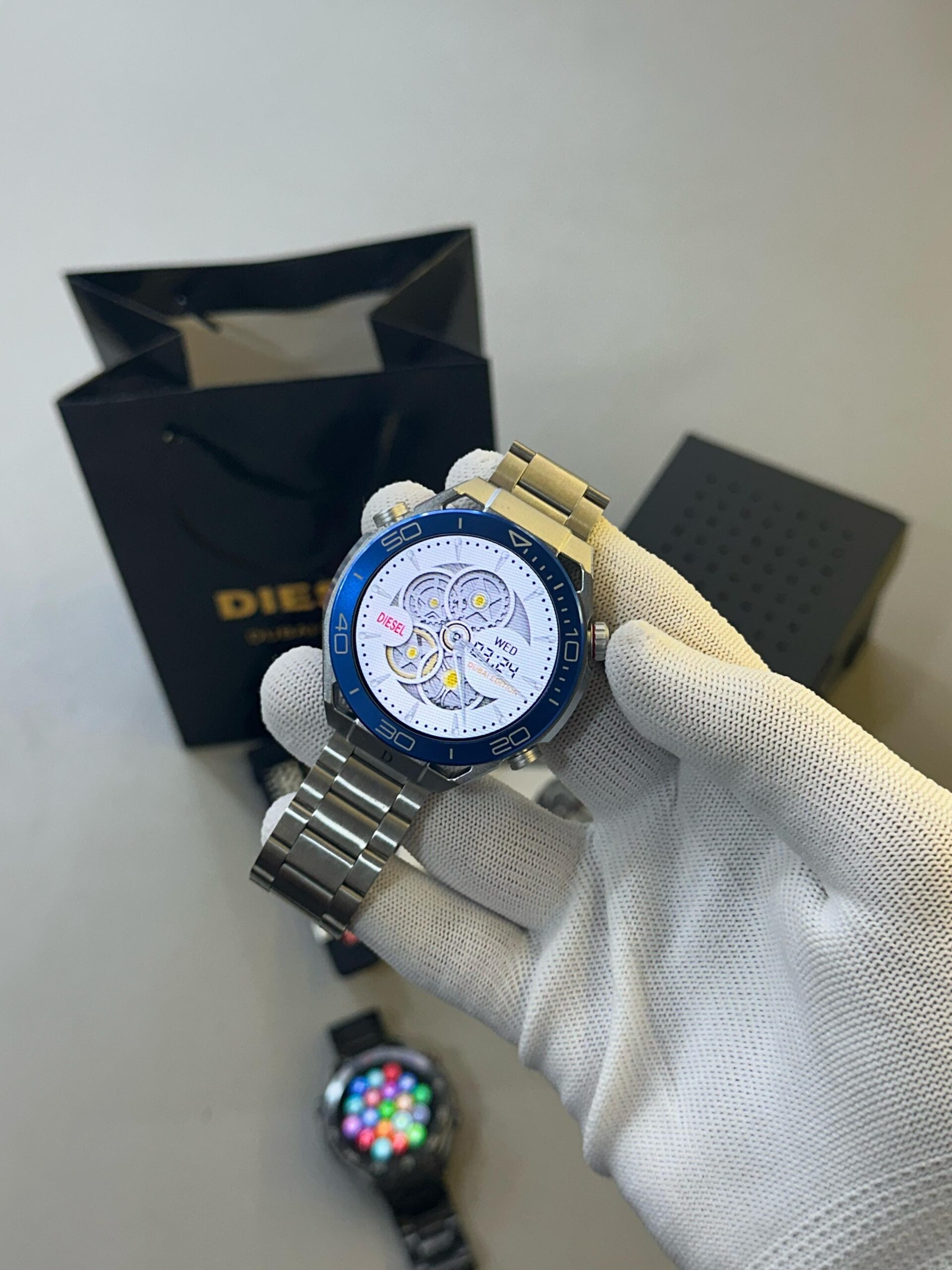 Diesel Style Round Smartwatch with Dual Strap & Fitness Tracking - Image 16