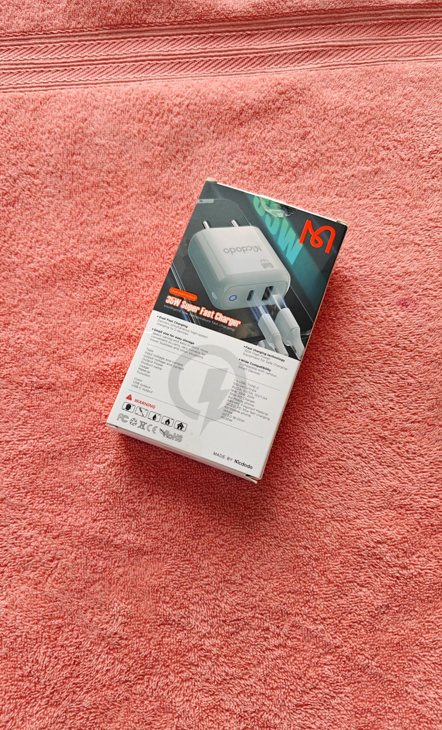 Mcdodo 35W GaN PD Fast Charger with Dual Port USB & Type-C - Image 4