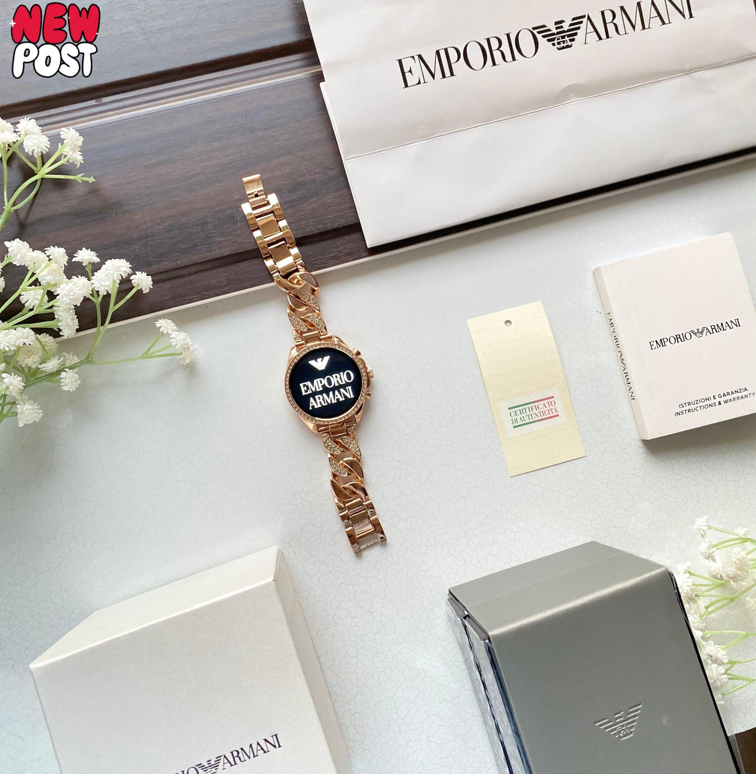 Luxury Style Round Smartwatch with Bluetooth Calling & Fitness Tracking