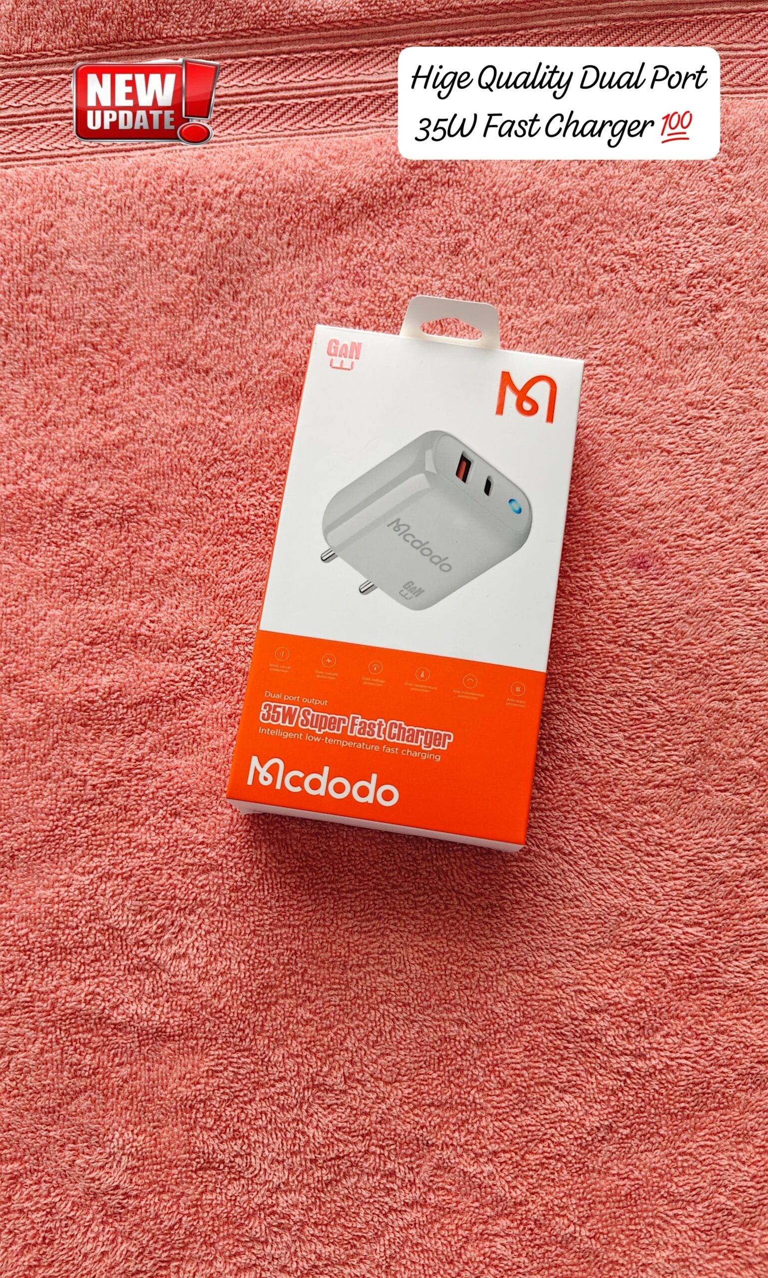 Mcdodo 35W GaN PD Fast Charger with Dual Port USB & Type-C - Image 3