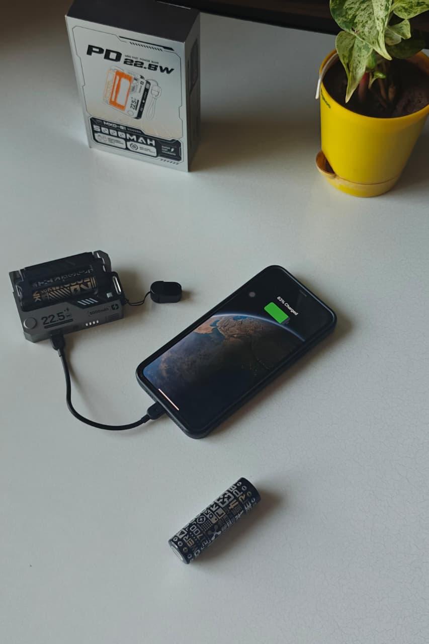 MXD-01 Portable Mini Power Bank 10000mAh with 22.5W PD Fast Charging - Image 3