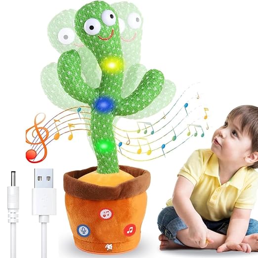 Dancing Cactus Toy with Voice Recording, Singing & Repeating Function