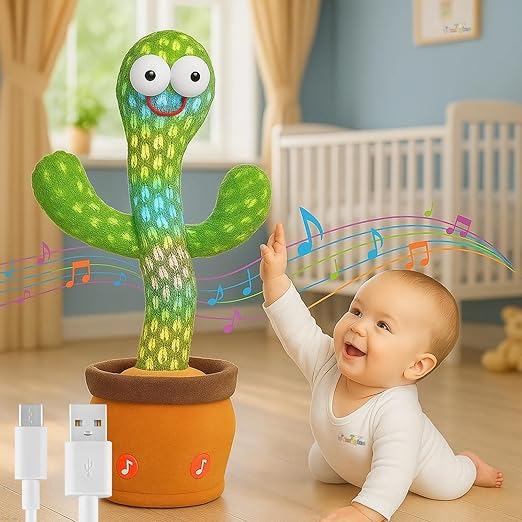 Dancing Cactus Toy with Voice Recording, Singing & Repeating Function - Image 3