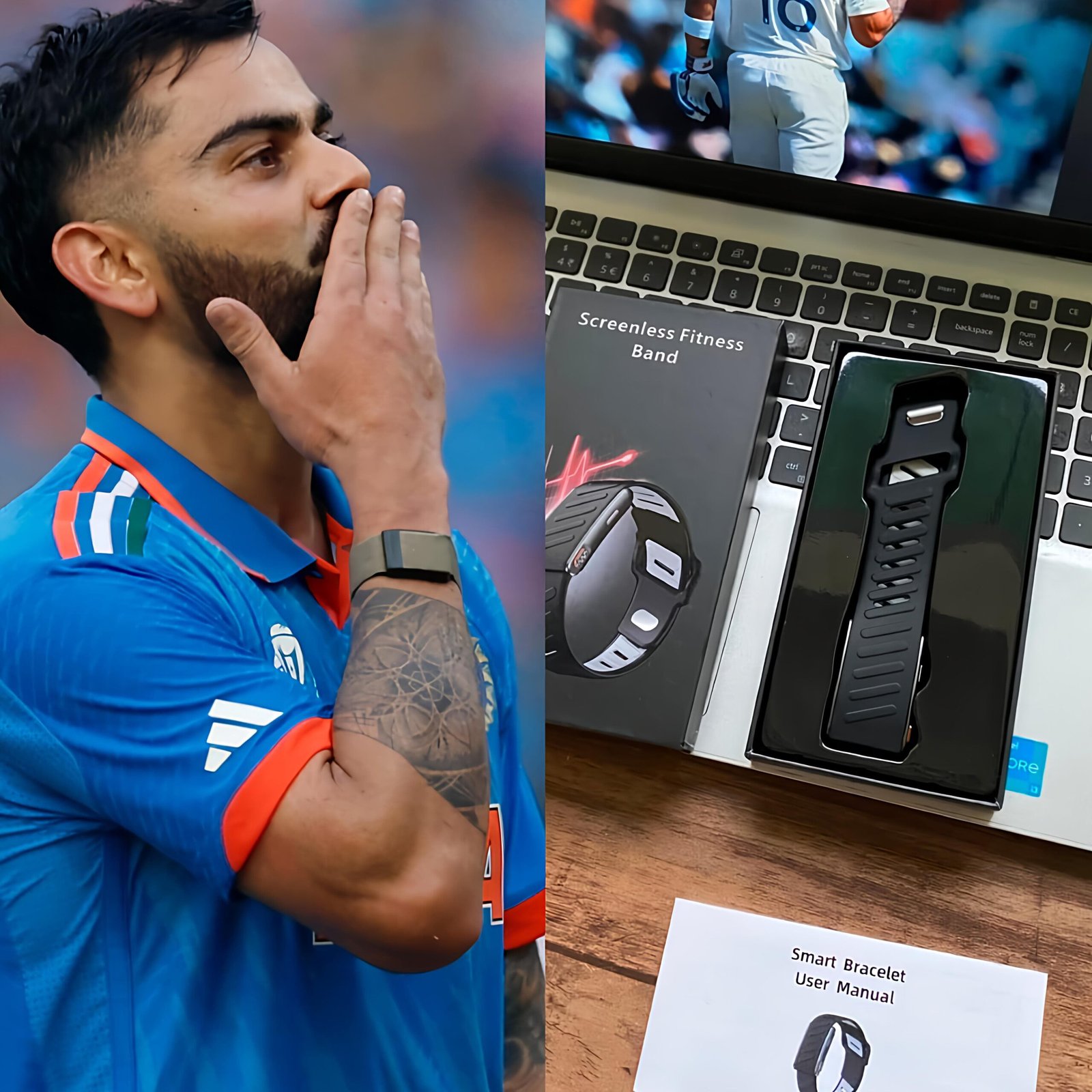 Screenless Smart Fitness Band with Dual Straps | Heart Rate Monitor | 10+ Days Battery | IP67 Waterproof - Image 9