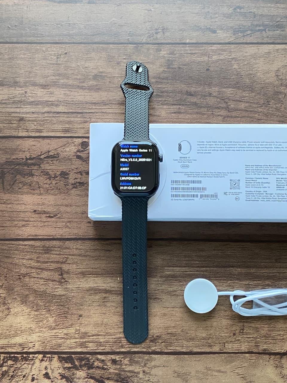 Series 11 Style 46mm Bluetooth Calling Smartwatch with Dual Silicone Straps - Image 4