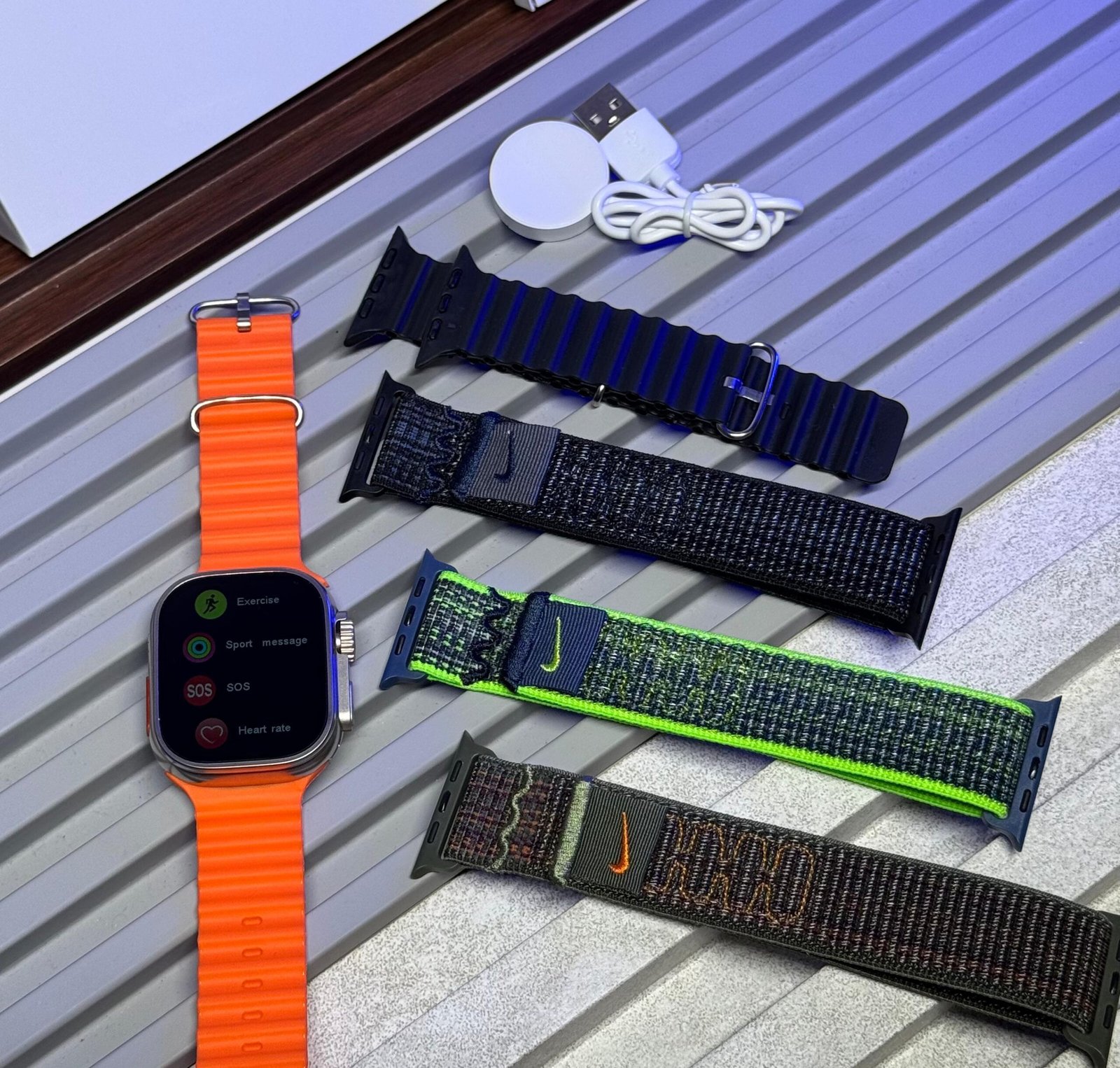Ultra 3 Style Smartwatch with OLED Display, Bluetooth Calling & Wireless Charging