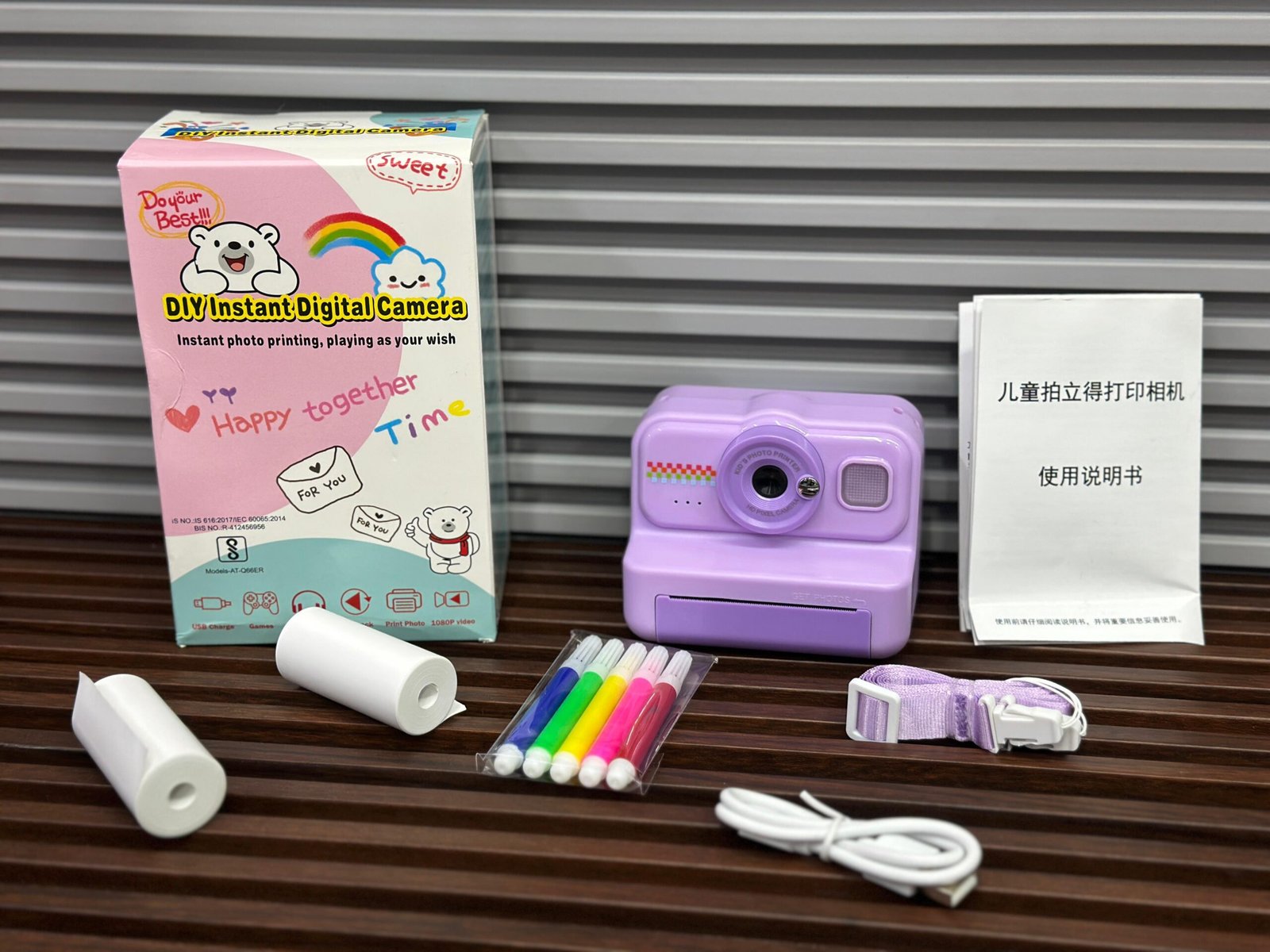 12MP Kids Instant Print Digital Camera with Thermal Printer