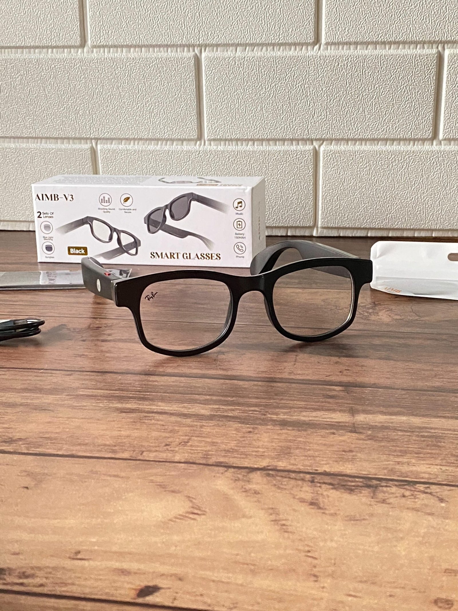 AIMB-V3 Style Smart Glasses with Bluetooth 5.4, Open-Ear Audio & Dual Lenses - Image 10