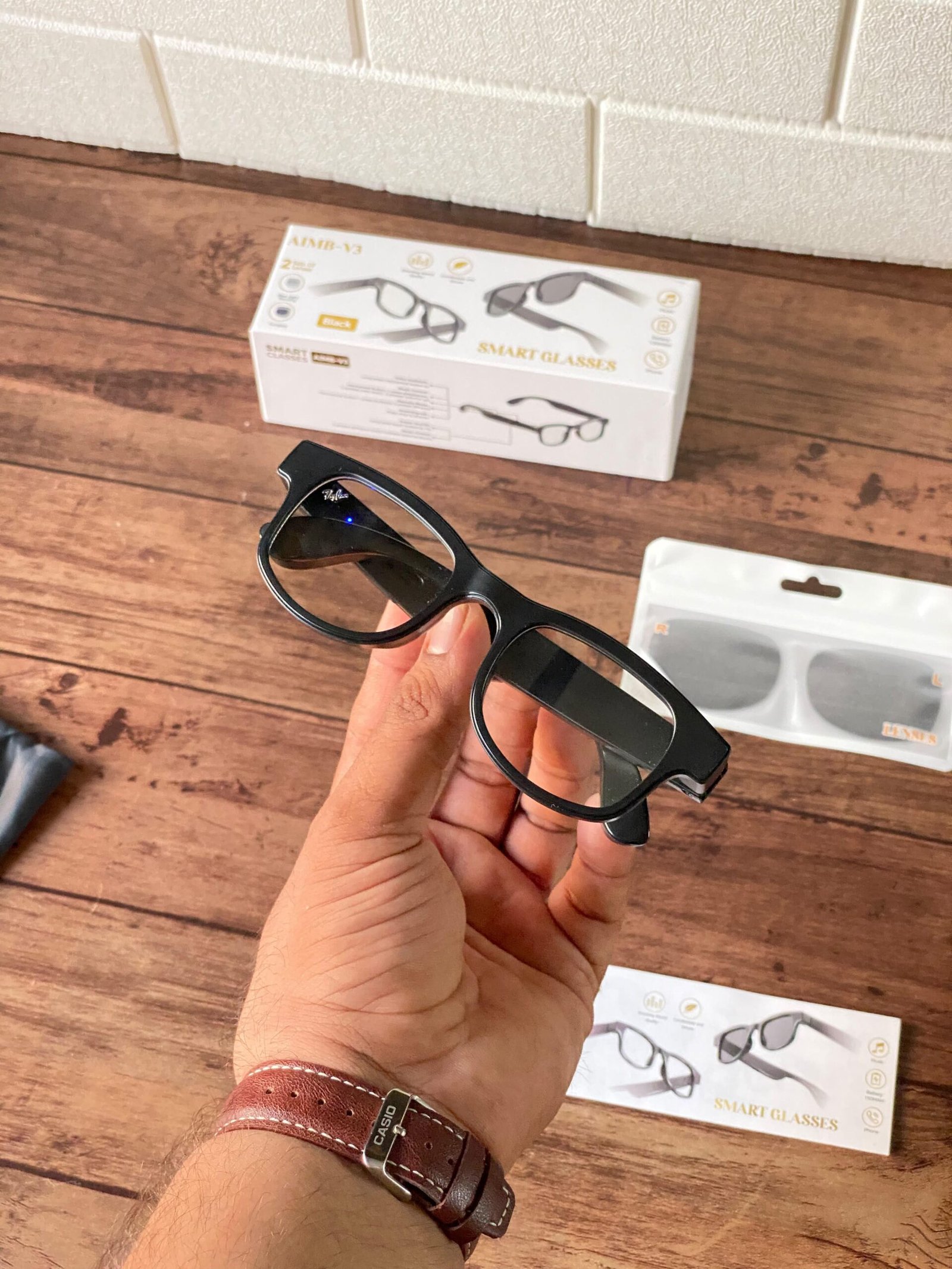 AIMB-V3 Style Smart Glasses with Bluetooth 5.4, Open-Ear Audio & Dual Lenses - Image 5