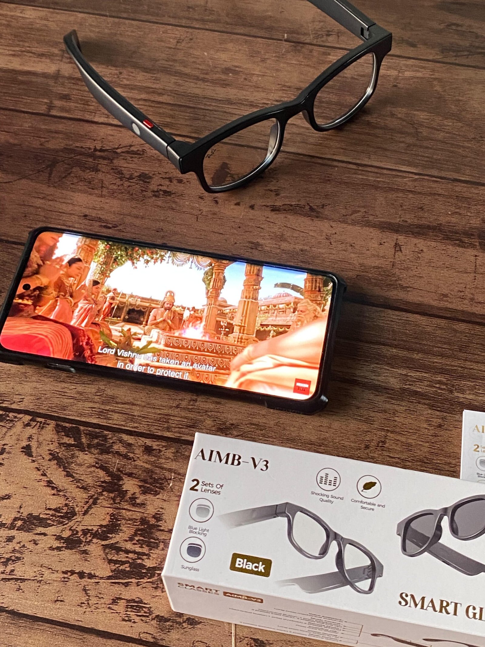 AIMB-V3 Style Smart Glasses with Bluetooth 5.4, Open-Ear Audio & Dual Lenses - Image 4