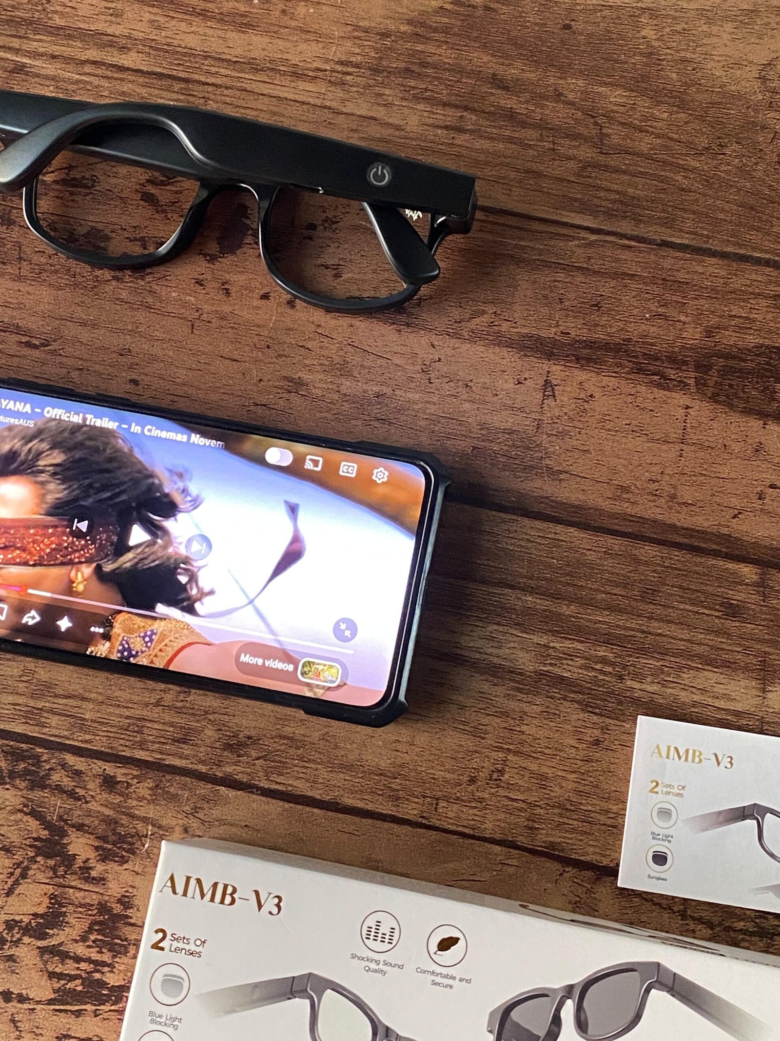 AIMB-V3 Style Smart Glasses with Bluetooth 5.4, Open-Ear Audio & Dual Lenses - Image 2