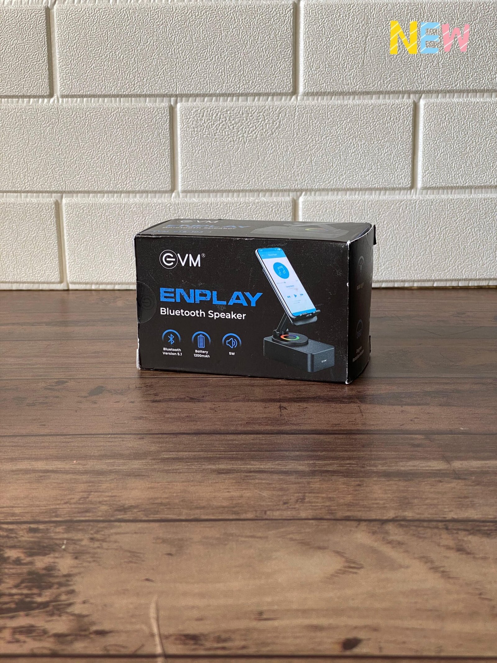 EVM Enplay 2-in-1 Bluetooth Speaker with 360° Rotating Mobile Stand & RGB Light - Image 8